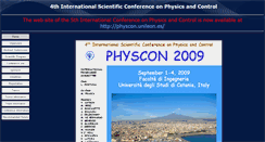 Desktop Screenshot of physcon2009.diees.unict.it