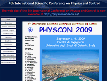 Tablet Screenshot of physcon2009.diees.unict.it